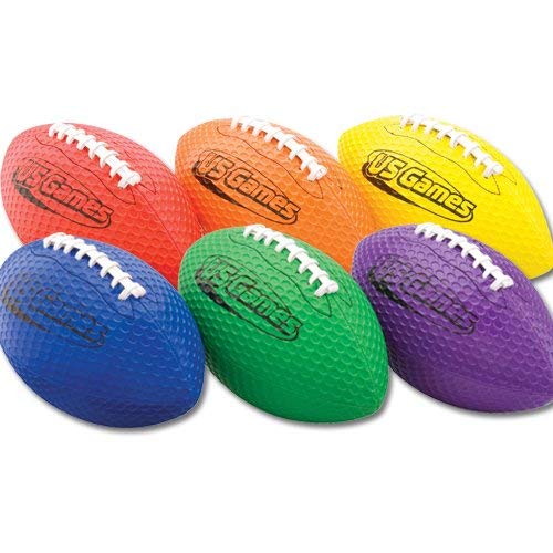 BSN Sports EZ Grab Junior Multicolor Footballs (6-Pack)