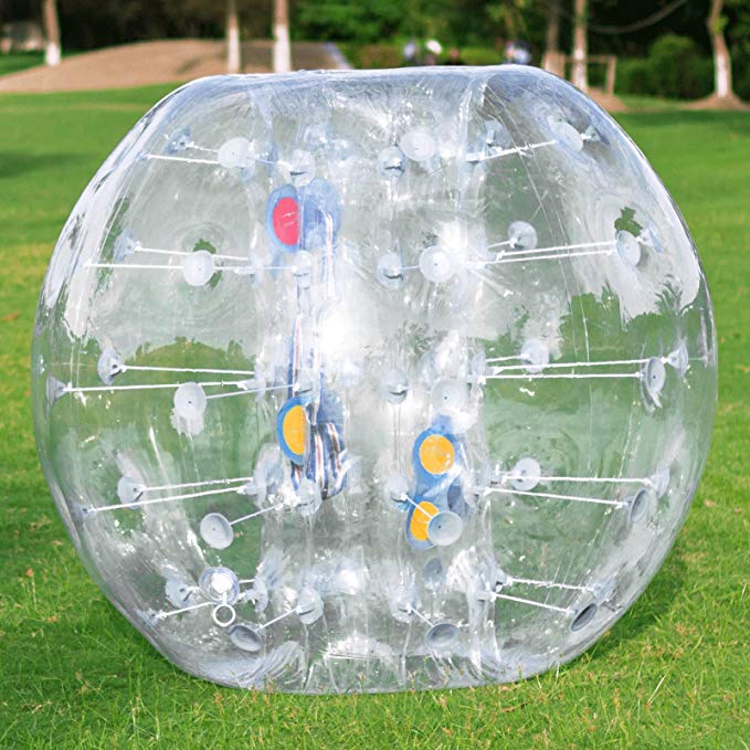 Popsport 4FT/5FT Inflatable Bumper Ball Bubble Soccer Ball 0.8mm Eco-Friendly PVC Zorb Ball Human Hamster Ball for Adults and Kids