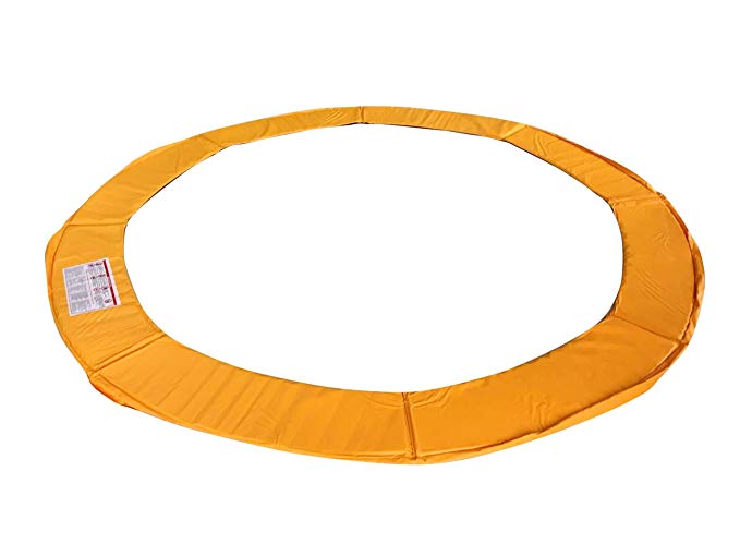 Exacme Trampoline Replacement Safety Pad Frame Spring Orange Color Round Cover 10-16 FT Pad