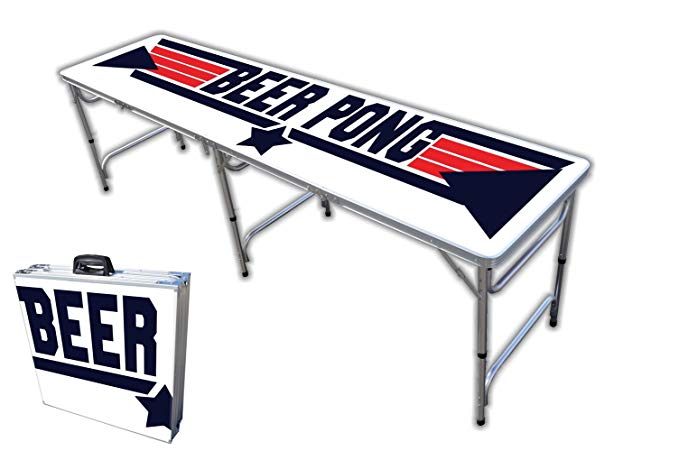 8-Foot Professional Beer Pong Table w/Triangles - Over 30 Graphics to Choose From