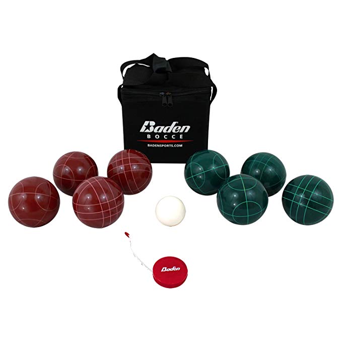 Baden Champions 90mm Bocce Ball Set with Carry Case and Measuring Tape