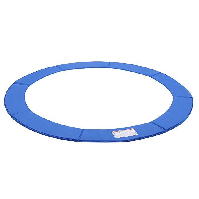 SONGMICS Replacement Trampoline Safety Pad, 8/10/12/13/14/15/16FT Waterproof Surround Spring Cover, Round Foam Pad Blue
