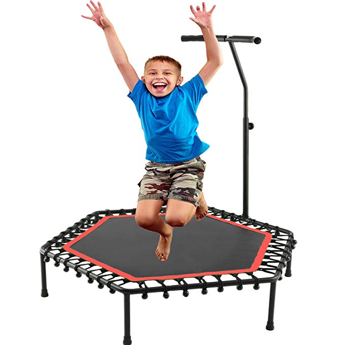 shaofu Mini Trampolines Rebounders Indoor with Handle Bar for Kids Toddlers (US Stock)