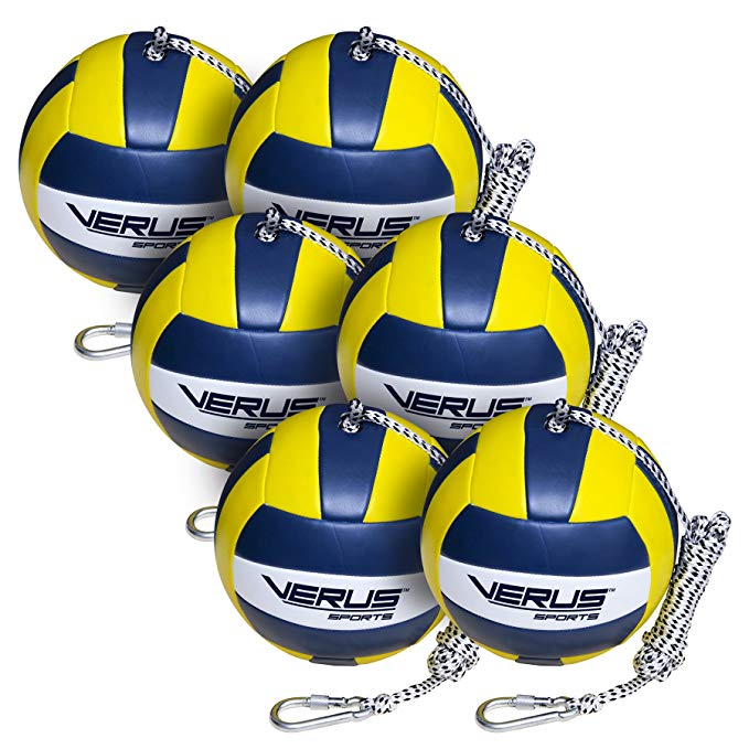 Verus Sports TO600-BALL-6 6 Replacement Tetherballs Ball with Heavy Duty Rope & Clip