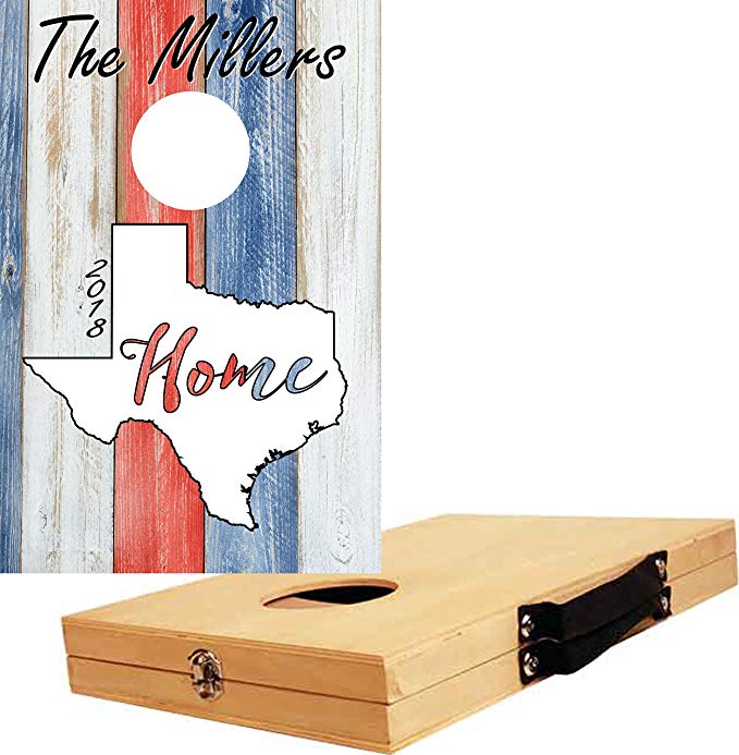 Be You Gifts Personalized Custom Cornhole Game - Select Home State and Personalize Text and Year