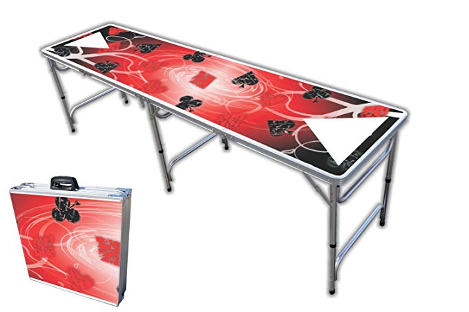 8-Foot Professional Beer Pong Table w/OPTIONAL Cup Holes - Suits Graphic