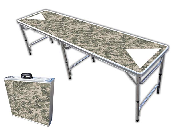 8-Foot Professional Beer Pong Table w/OPTIONAL Cup Holes - Camo Graphic