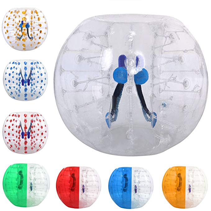 Quanii Inflatable Bumper Balls, Bubble Soccer Ball Dia 4/5 ft (1.2/1.5m) Human Hamster Ball for Adults and Kids (US Stock)